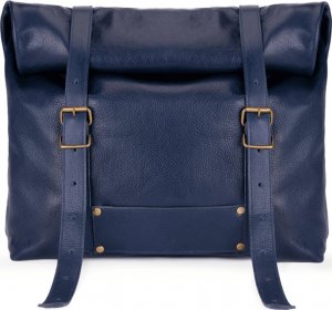 Torba CRUDE Solier x Ekskluzywny Menel Skórzana zwijana torba do ręki Batalion granatowa 2