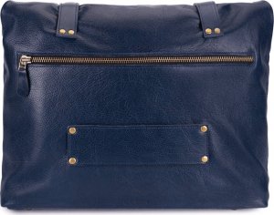 Torba CRUDE Solier x Ekskluzywny Menel Skórzana zwijana torba do ręki Batalion granatowa 3