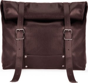 Torba CRUDE Solier x Ekskluzywny Menel Skórzana zwijana torba do ręki Batalion ciemny brąz 3