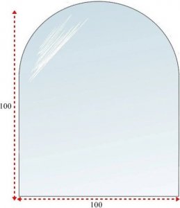 Hurtex Podstawa szklana hartowana - szyba pod Piec lub Kominek 100x100 cm 1