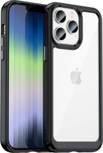 Braders Etui Outer Braders sztywny pokrowiec z żelową ramką do iPhone 14 Pro Max czarny 1