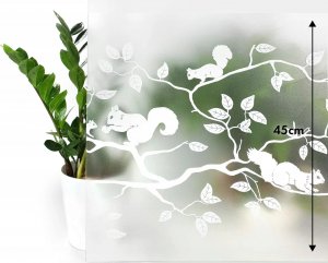 D-c-Fix Bezklejowa Ochronna Folia Okienna Wiewiórki Na Okna Meble Szybę 45x25 5