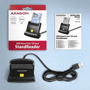 Axagon Czytnik kart identyfikacyjnych CRE-SM4N USB-A StandReader 5