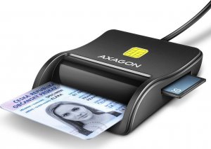 Czytnik Axagon AXAGON CRE-SM3SD, USB-A FlatReader 4-slot czytnik kart identyfikacyjnych + SD/microSD/SIM, kabel 1,3 m 1