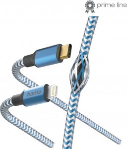 Kabel USB Hama USB-C - Lightning 1.5 m Niebieski (002015610000) 1