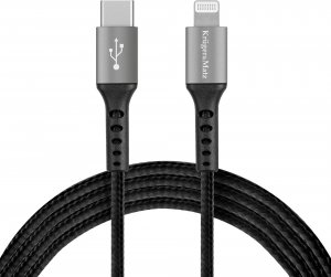 Kabel USB Kruger&Matz USB-C - Lightning 1 m Czarno-srebrny (KM1267) 2