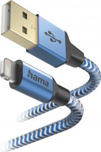 Kabel USB Hama USB-A - Lightning 1.5 m Niebieski (002015530000) 3