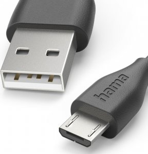 Kabel USB Hama USB-A - microUSB 3 m Czarny (002015880000) 2