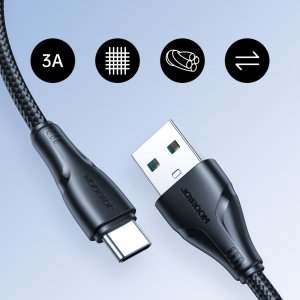 Kabel USB Joyroom USB-A - USB-C 0.25 m Czarny (JYR708) 14
