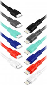 Kabel USB Orno USB-C - Lightning 2 m Wielokolorowy (CABEXCWHIPUCLI2.0MIX) 1