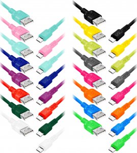 Kabel USB Orno USB-A - microUSB 0.9 m Wielokolorowy (CABEXCWHIMUSB0.9MIX2) 1