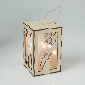 Techrebal DUŻY LAMPION ADWENTOWY DREWNIANY RORATY ŚWIĘTA LED 4