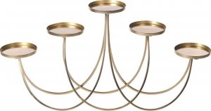 Beliani Świecznik metalowy 38 cm złoty BUARAN 4