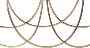 Beliani Świecznik metalowy 38 cm złoty BUARAN 6