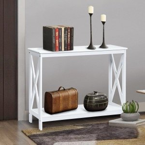 Costway Rustykalny stolik kawowy konsola 100 x 30 x 80 cm 5