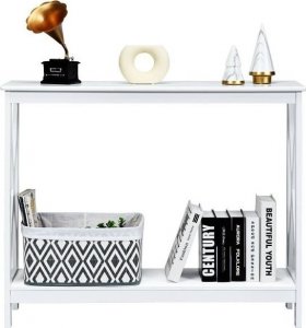 Costway Rustykalny stolik kawowy konsola 100 x 30 x 80 cm 6