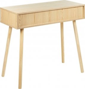Beliani Konsola 2 szuflady fronty rattanowe jasne drewno ODELL 4