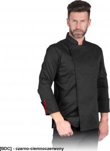 R.E.I.S. VOLTA-M - męska bluza kucharska z długim rękawem, 100% bawełna  210 g/m2, zapięcie 12 zatrzasków, stójka M 1