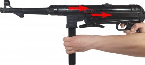 tomdorix MP-40 SCHMEISSER Replika ASG Pistolet Maszynowy Na Kulki 6mm + Pistolet + Granat Kulek Bezszw. 14