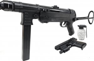 tomdorix MP-40 SCHMEISSER Replika ASG Pistolet Maszynowy Na Kulki 6mm + Pistolet + Granat Kulek Bezszw. 9