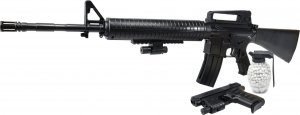 tomdorix M16 Amerykański Karabin Na Kulki Snajperka Replika ASG + Pistolet + Granat Kulek Bezszw. 10