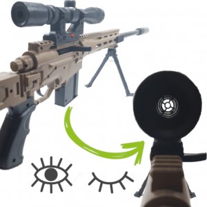tomdorix Amerykański Karabin Snajperski Na Kulki [M107] z Laserem + Pistolet z Laserem + Granat 2