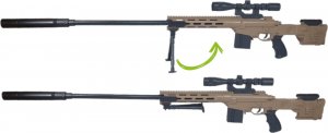 tomdorix Amerykański Karabin Snajperski Na Kulki [M107] z Laserem + Pistolet z Laserem + Granat 5