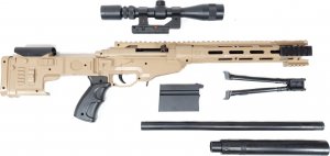 tomdorix Amerykański Karabin Snajperski Na Kulki [M107] z Laserem + Pistolet z Laserem + Granat 8
