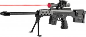tomdorix Karabin Snajperka Na Kulki 6mm Replika ASG z Laserem i Atrapą Kolimatora + Pistolet + Granat Kulek Bezszw. 5