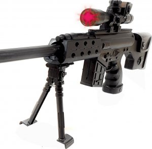 tomdorix Karabin Snajperka Na Kulki 6mm Replika ASG z Laserem i Atrapą Kolimatora + Pistolet + Granat Kulek Bezszw. 8