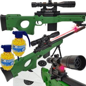 tomdorix Karabin Snajperka Na Kulki SWISS ARMS L96 w Kamuflażu z Laserem + 2x Granaty 1