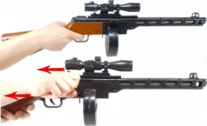 tomdorix Replika ASG Pistolet Maszynowy Na Kulki PPSz wz. 1941 PEPESZA + Granat Kulek Bezszw. 12