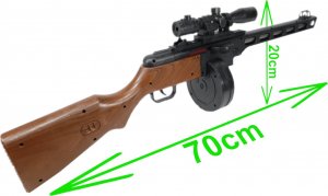 tomdorix Replika ASG Pistolet Maszynowy Na Kulki PPSz wz. 1941 PEPESZA + Granat Kulek Bezszw. 8