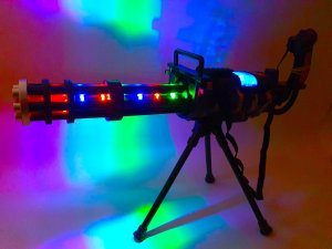 tomdorix Karabin Maszynowy M134 MINIGUN Na Baterie z LED'ami i Dźwiękiem 2