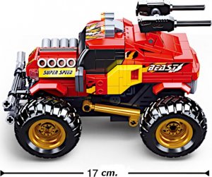 tomdorix Klocki JEEP R/C Zdalnie Sterowany Pilot +Dyski kom.LEGO 8