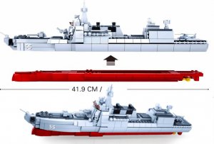 tomdorix Klocki Statek NISZCZYCIEL Rakietowy, Wojsko Armia 3