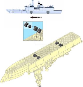 tomdorix Klocki Statek NISZCZYCIEL Rakietowy, Wojsko Armia 4