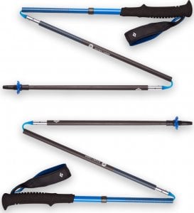 Black Diamond Black Diamond Distance Carbon Z Trekking poles, fitness equipment (blue, 1 pair, 120 cm) 1
