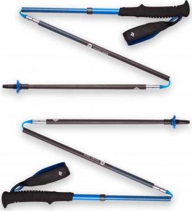 Black Diamond Black Diamond Distance Carbon Z Trekking poles, fitness equipment (blue, 1 pair, 130 cm) 1