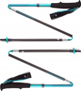 Black Diamond Black Diamond Distance Carbon Z trekking poles, fitness equipment (turquoise, 1 pair, 100 cm) 1