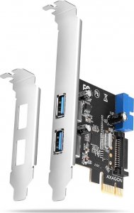 Kontroler Axagon PCEU-232VLS Kontroler PCIe 2+2x port USB 3.2 GEN 1, UASP, SP & LP, 15-pin SATA zasilacz 1