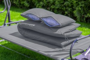 Furnide Furnide Huśtawka ogrodowa "Relax Plus" szara 16