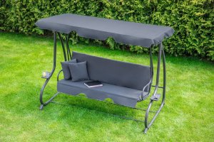 Furnide Furnide Huśtawka ogrodowa "Relax Plus" szara 4