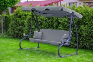 Furnide Furnide Huśtawka ogrodowa "Relax Plus" szara 8