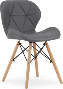 Taakie Meble Krzesło LAGO ekoskóra - szare x 4 1