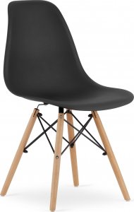 Taakie Meble Krzesło OSAKA czarne / nogi naturalne x 4 1