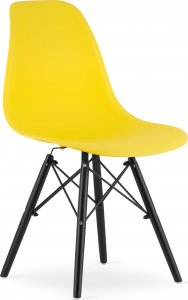 Taakie Meble Krzesło OSAKA żółte / nogi czarne x 4 1