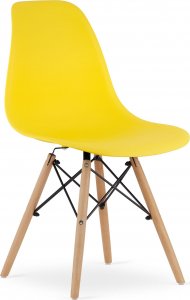 Taakie Meble Krzesło OSAKA żółte / nogi naturalne x 4 1