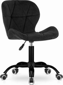 Taakie Meble Krzesło obrotowe NOTO aksamit - czarne 1