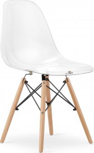 Taakie Meble Krzesło OSAKA przezroczyste / nogi naturalne x 4 1